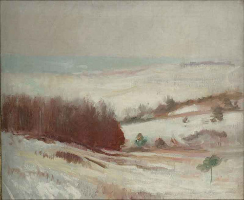 Snow Scene, Plymouth, Massachusetts By Edmund Tarbell