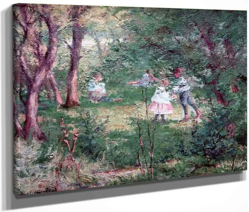 Spring, Children Playing By Julian Onderdonk By Julian Onderdonk