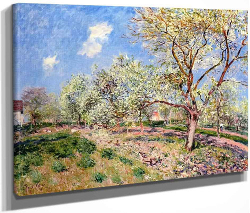 Spring At Veneux By Alfred Sisley