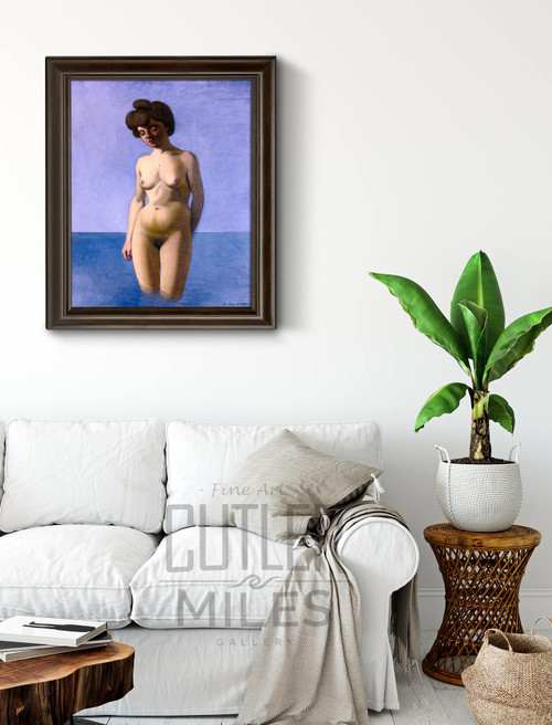 Bather In Frontal View By Felix Vallotton
