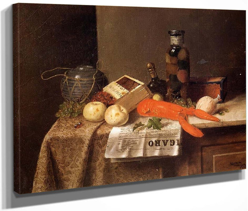Still Life With 'Le Figaro' By William Michael Harnett  By William Michael Harnett