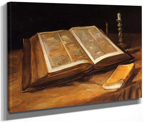 Still Life With Bible By Jose Maria Velasco