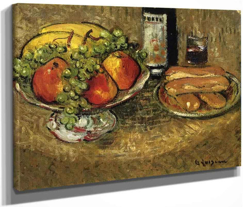 Still Life With Fruit With Rose Colored Bowl By Gustave Loiseau By Gustave Loiseau
