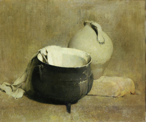 Still Life With Kettle And Jug By Emil Carlsen By Emil Carlsen