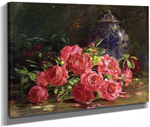 Still Life With Roses And Ginger Jar By Abbott Fuller Graves