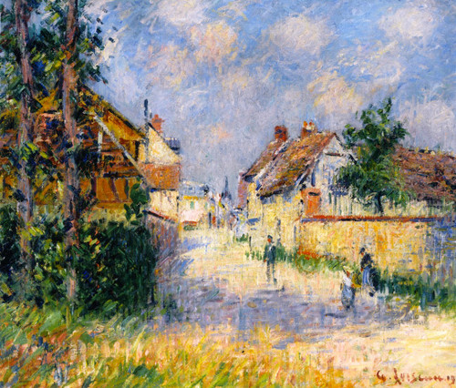 Street In Saint Cyr Du Vaudreuil By Gustave Loiseau By Gustave Loiseau Street In Saint Cyr Du Vaudreuil By Gustave Loiseau By Gustave Loiseau