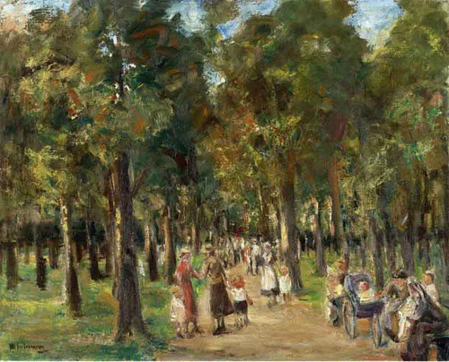 Strollers In Tiergarten By Max Liebermann By Max Liebermann