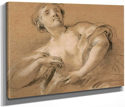 Study Of A Woman By Charles Le Brun By Charles Le Brun