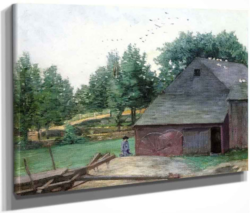 Summer In Connecticut The Old Barn At Branchville By Julian Alden Weir American 1852 1919