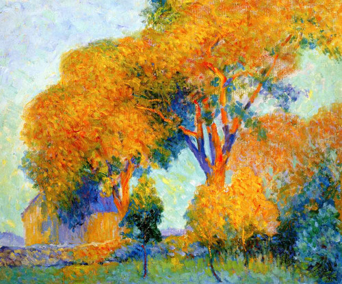 Sunlit Trees By Bernhard Gutmann