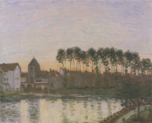 Sunset At Moret 2 By Alfred Sisley