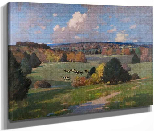 Sussex Landscape With Cattle By George Henry, R.A., R.S.A., R.S.W.  By George Henry, R.A., R.S.A., R.S.W.