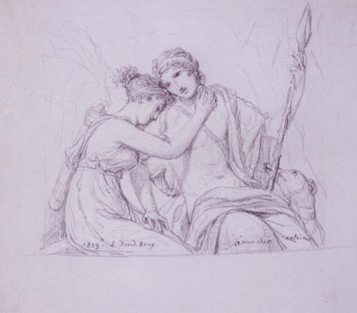 Telemachus And Eucharis By Jacques Louis David By Jacques Louis David