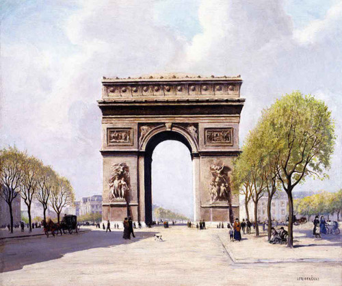 The Arc De Triomphe By Jean Francois Raffaelli By Jean Francois Raffaelli