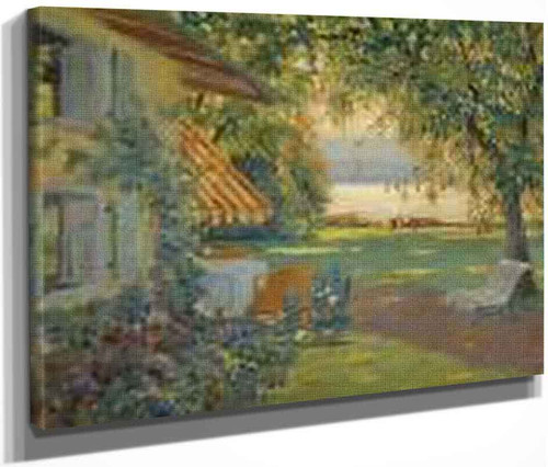 The Artist's Garden On Lake Starnberg By Edward Cucuel By Edward Cucuel