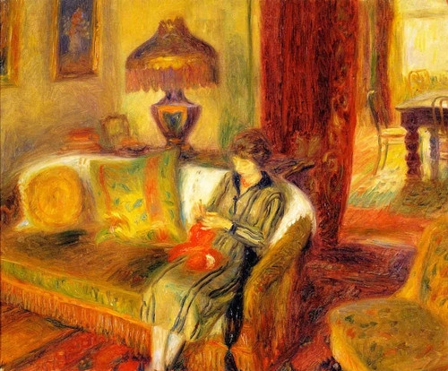 The Artist's Wife Knitting By William James Glackens  By William James Glackens The Artist's Wife Knitting By William James Glackens  By William James Glackens