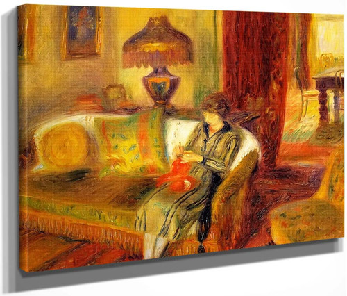 The Artist's Wife Knitting By William James Glackens  By William James Glackens