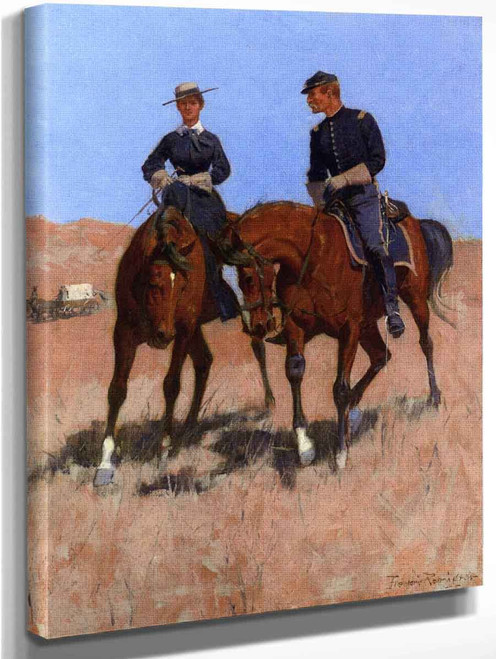 Belle Mckeever And Lt. Edgar Wheelock By Frederic Remington