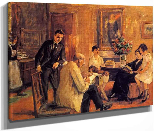 The Artist Sketching In The Circle Of His Family By Max Liebermann By Max Liebermann