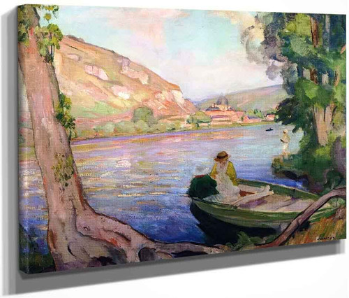 The Banks Of The Seine At Andelys By Henri Lebasque By Henri Lebasque