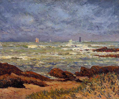 The Barges Lighthouse By Maxime Maufra By Maxime Maufra