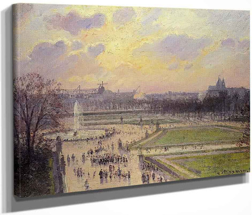 The Bassin Des Tuileries Afternoon By Camille Pissarro By Camille Pissarro