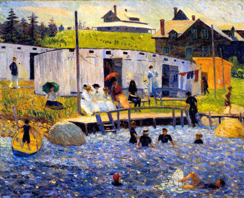 The Bathing Hour, Chester, Nova Scotia By William James Glackens  By William James Glackens