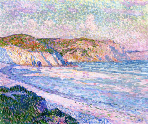 The Beach At Morgat By Theo Van Rysselberghe The Beach At Morgat By Theo Van Rysselberghe