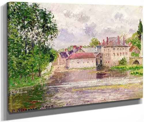 The Bridge And Printing Shop In Moret By Camille Pissarro By Camille Pissarro