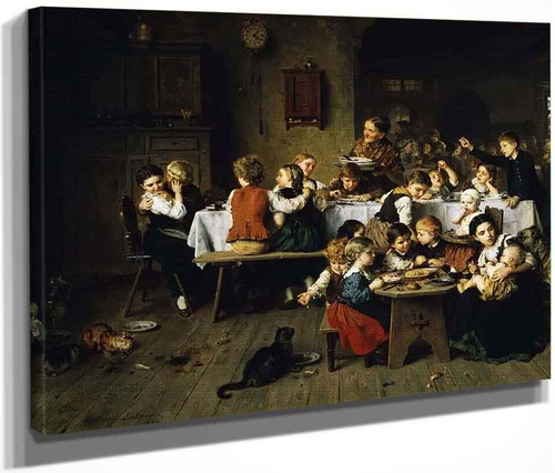 The Children's Party By Ludwig Knaus