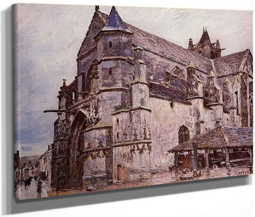 The Church At Moret Sur Loing, Rainy Weather, Morning By Alfred Sisley