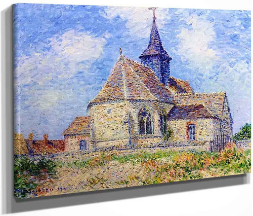 The Church At Porte Joie On The Eure By Gustave Loiseau By Gustave Loiseau