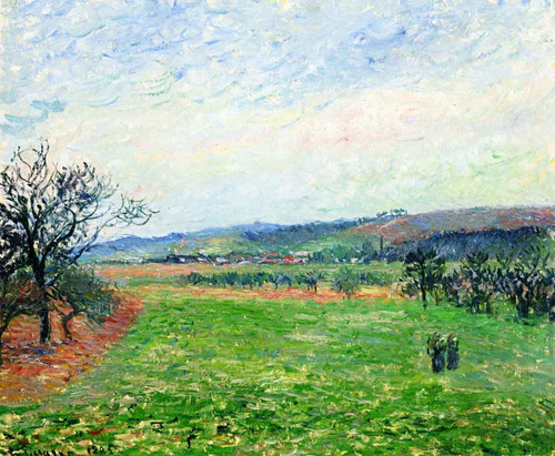 The Coast At Gisors, Grey Weather By Camille Pissarro By Camille Pissarro