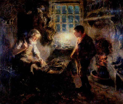 The Cobbler's Shop By Ralph Hedley