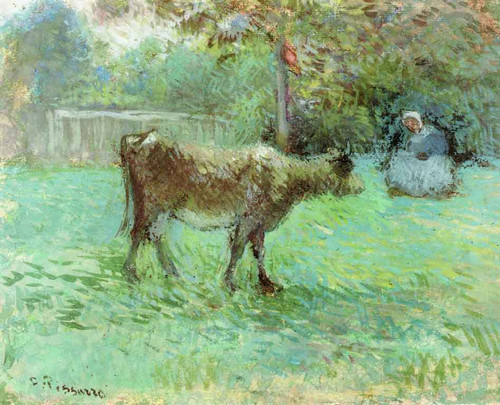 The Cowherd By Camille Pissarro By Camille Pissarro