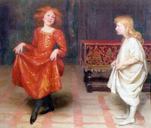 The Dancing Lesson By Thomas Cooper Gotch