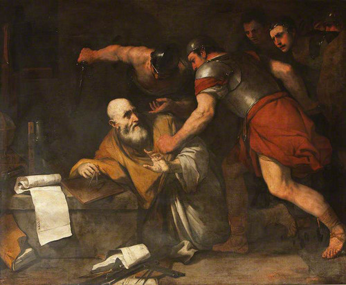 The Death Of Archimedes By Luca Giordano, Aka Luca Fa Presto By Luca Giordano