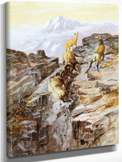 Big Horn Sheep By Charles Marion Russell