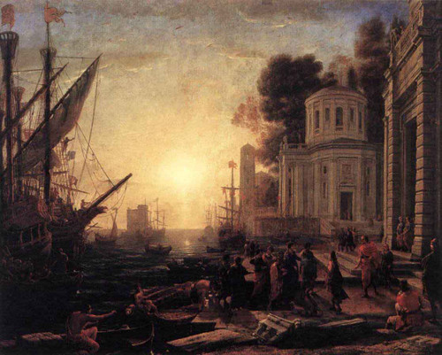 The Disembarkation Of Cleopatra At Tarsus 2 By Claude Lorrain By Claude Lorrain