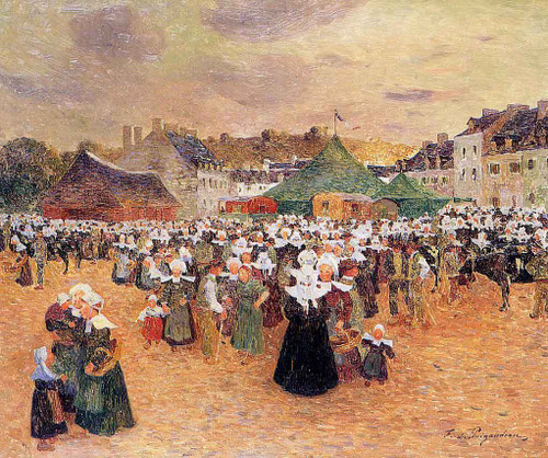 The Fair At Pont Aven By Ferdinand Du Puigaudeau