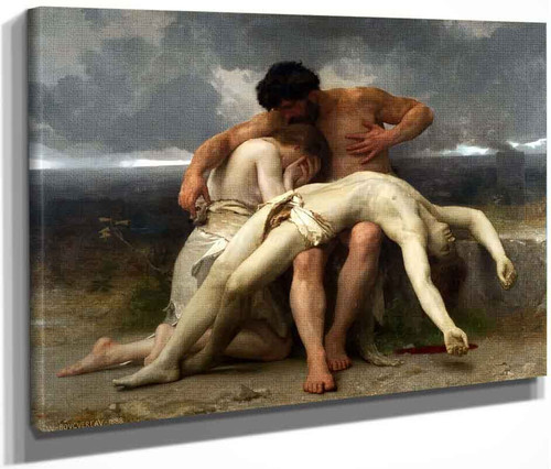The First Mourning By William Bouguereau By William Bouguereau