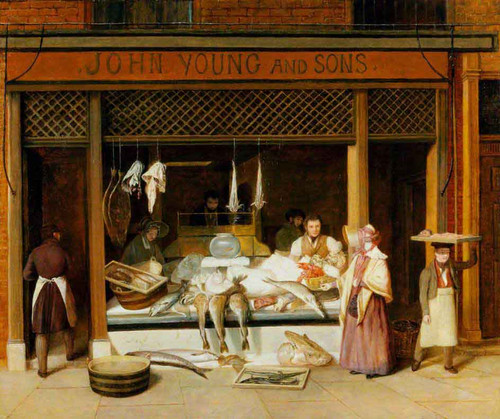 The Fishmonger Shop By Jacques Laurent Agasse By Jacques Laurent Agasse