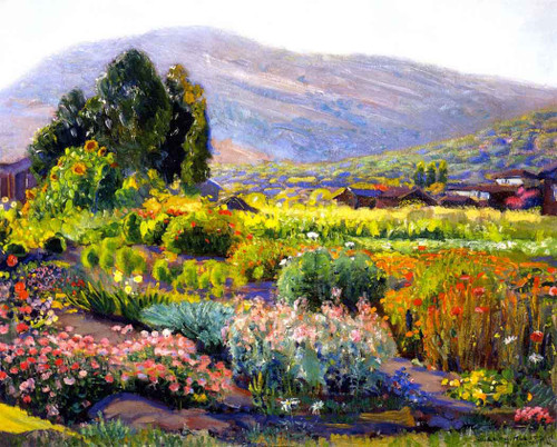 The Flower Garden Laguna By Joseph Kleitsch By Joseph Kleitsch
