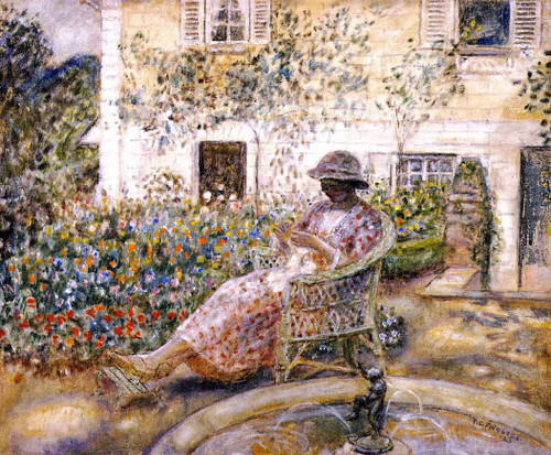 The Fountain By Frederick Carl Frieseke By Frederick Carl Frieseke