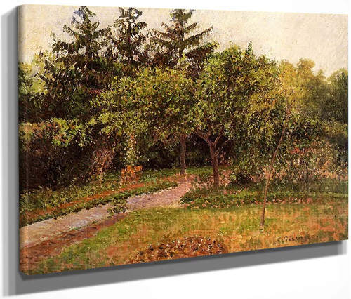 The Garden At Eragny By Camille Pissarro By Camille Pissarro