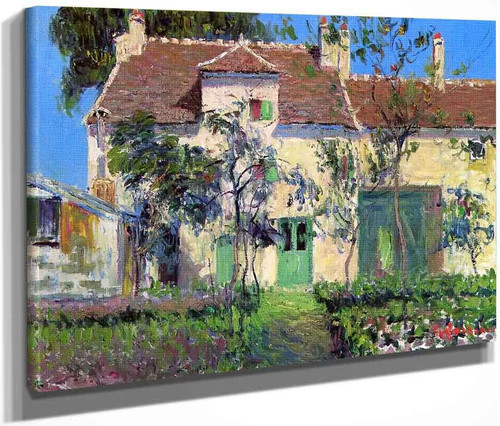 The Garden Behind The House By Gustave Loiseau By Gustave Loiseau