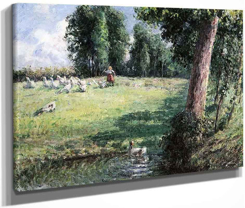 The Goose Girl By Camille Pissarro By Camille Pissarro