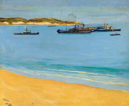 The Harbour At St Jean De Luz, France Early Morning By Sir John Lavery, R.A. By Sir John Lavery, R.A. The Harbour At St Jean De Luz, France Early Morning By Sir John Lavery, R.A. By Sir John Lavery, R.A.