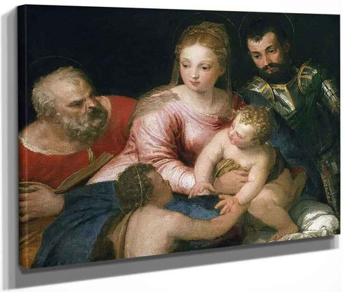 The Holy Family With The Young Saint John The Baptist And Saint George By Paolo Veronese