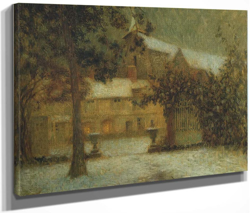 The House In The Snow By Henri Le Sidaner By Henri Le Sidaner
